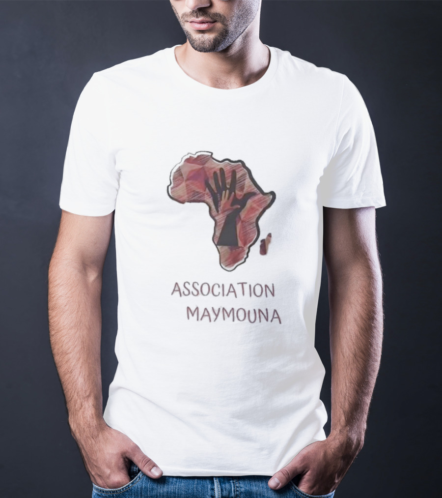Association Maymouna Africa Map With Hand T-Shirt