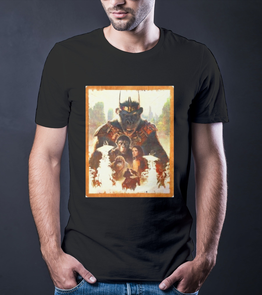 Kingdom Of The Planet Of The Apes Powerful Leadership Apes And Human Alliance T-Shirt