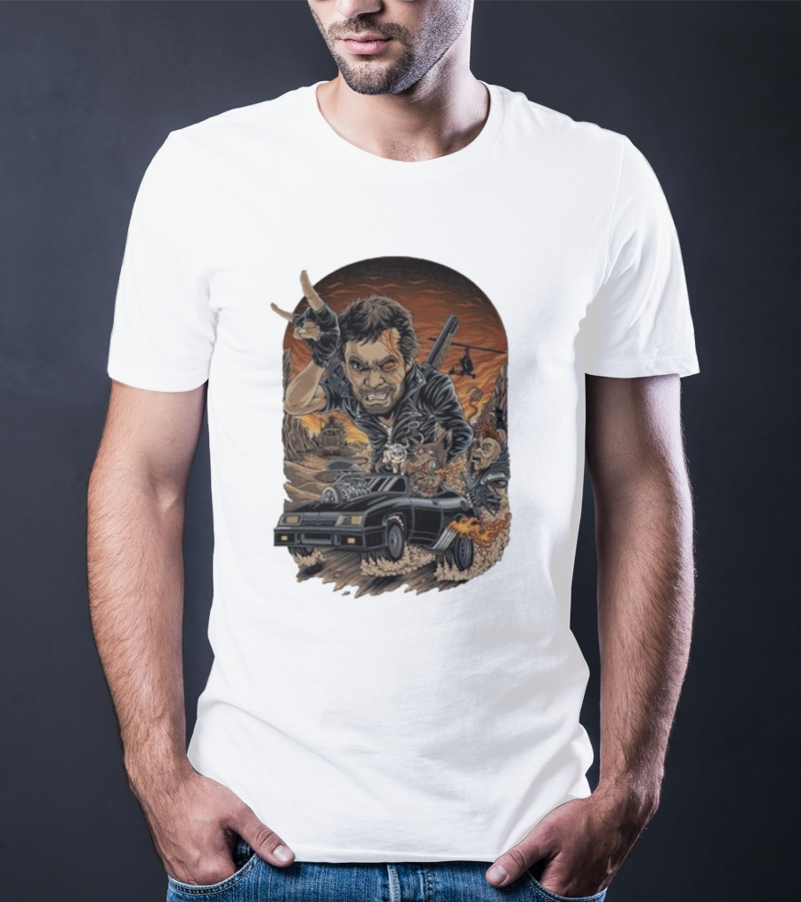 Krisna Okky Mad Max Apocalyptic Road Warrior Scene T-Shirt