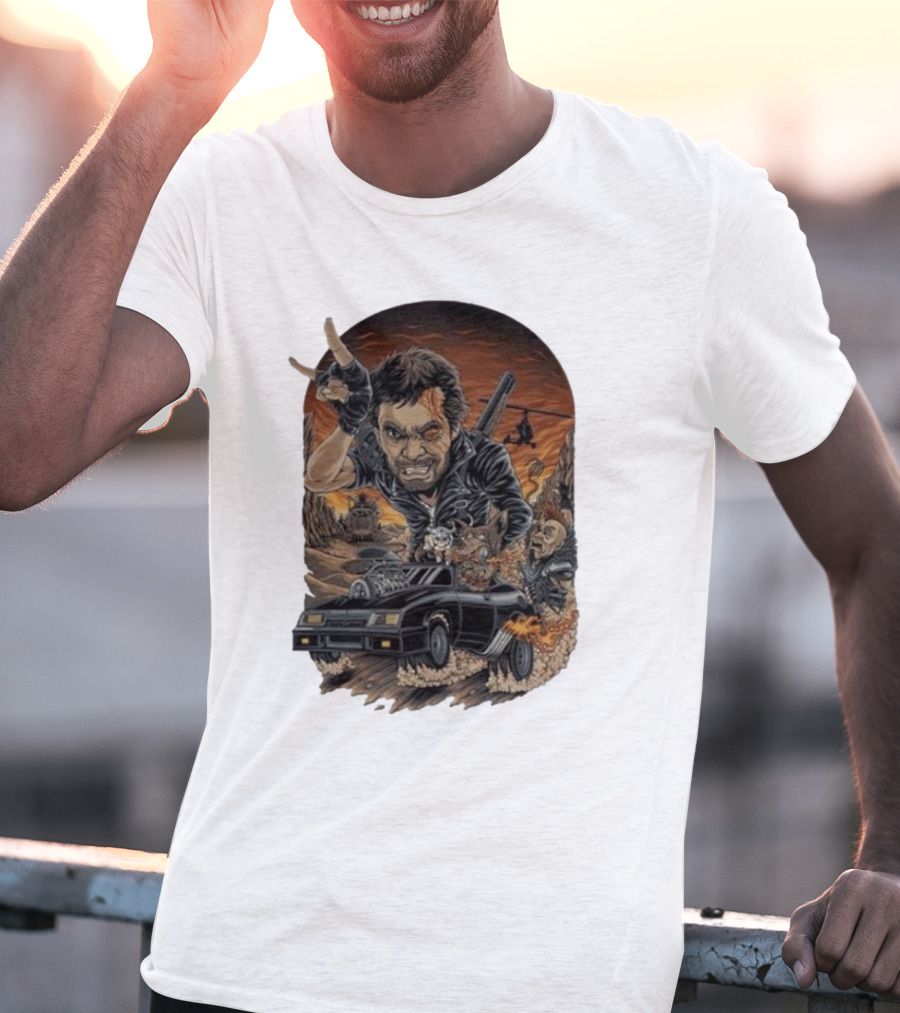 Krisna Okky Mad Max Apocalyptic Road Warrior Scene T-Shirt