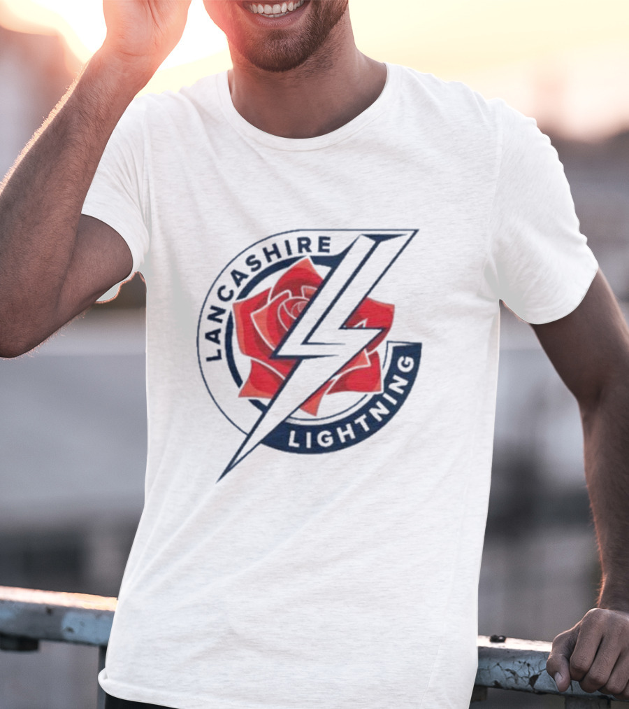 Lancashire Lightning Red Rose Emblem T-Shirt