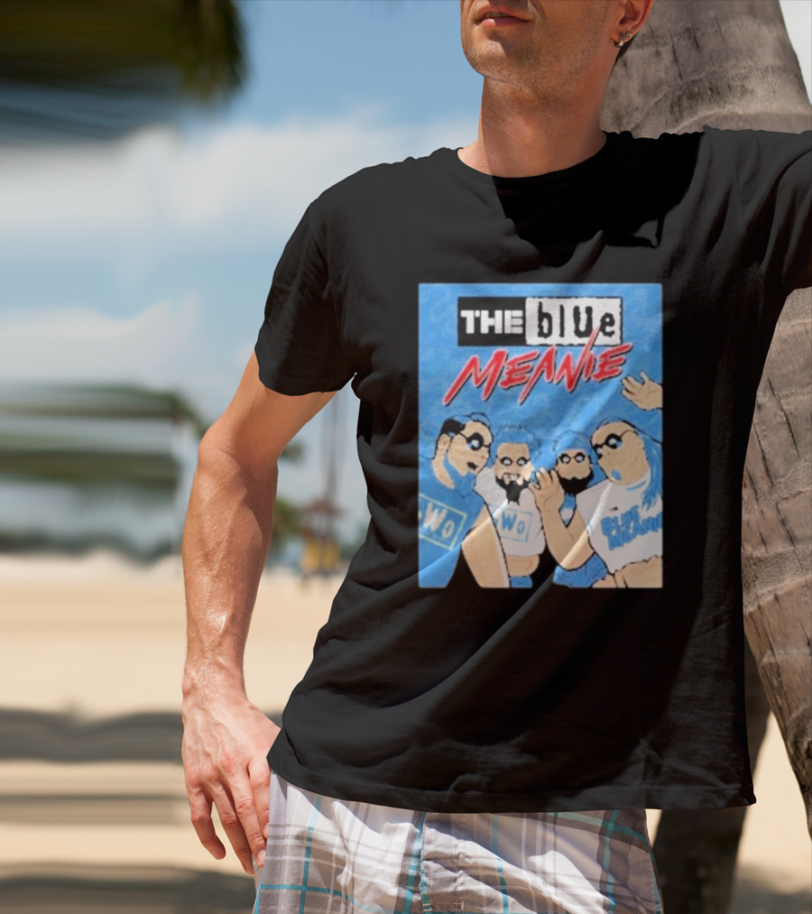 The Blue Meanie NWo Wrestling Comic Style Group T-Shirt