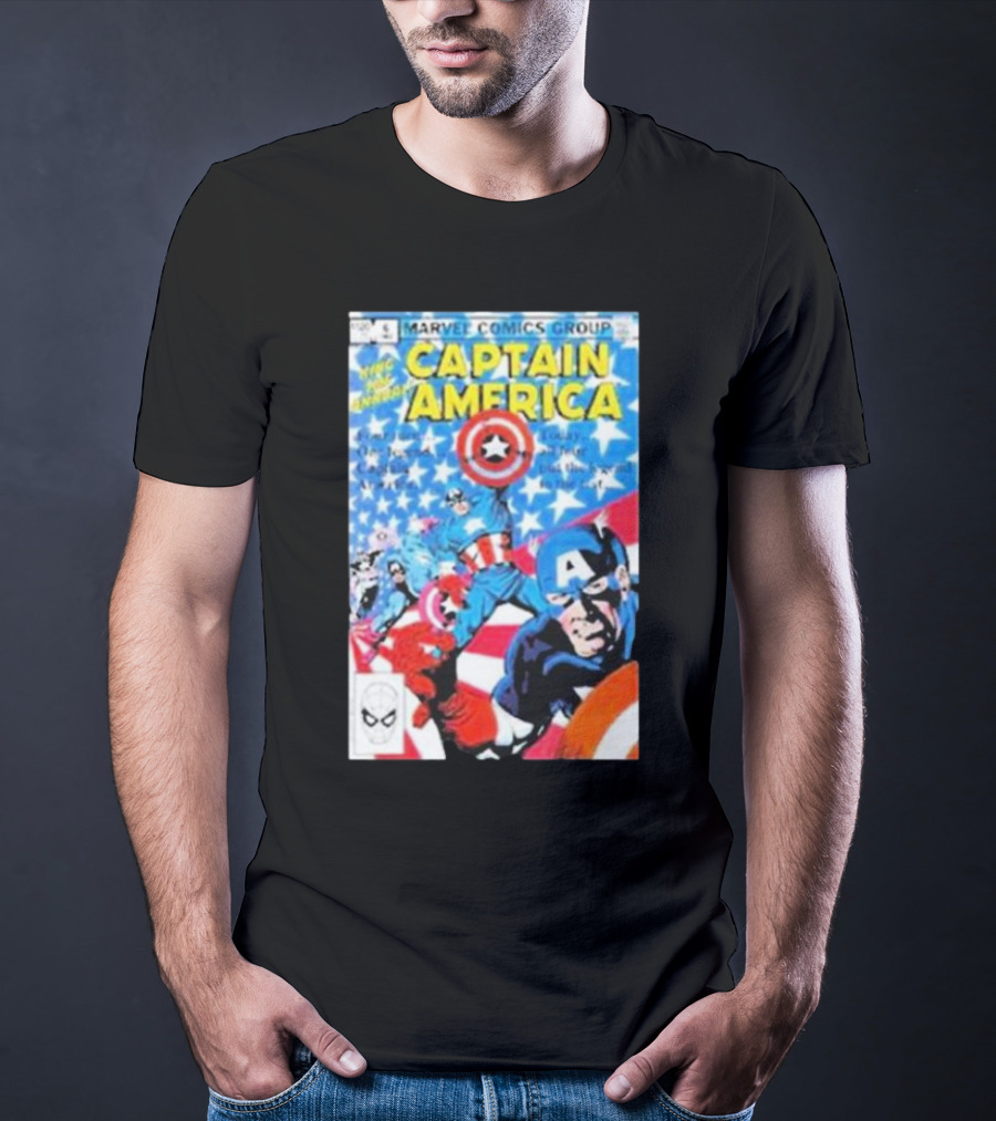 MARVEL COMICS GROUP CAPTAIN AMERICA VINTAGE COVER ROCKOFFTRADE MERCH T-Shirt