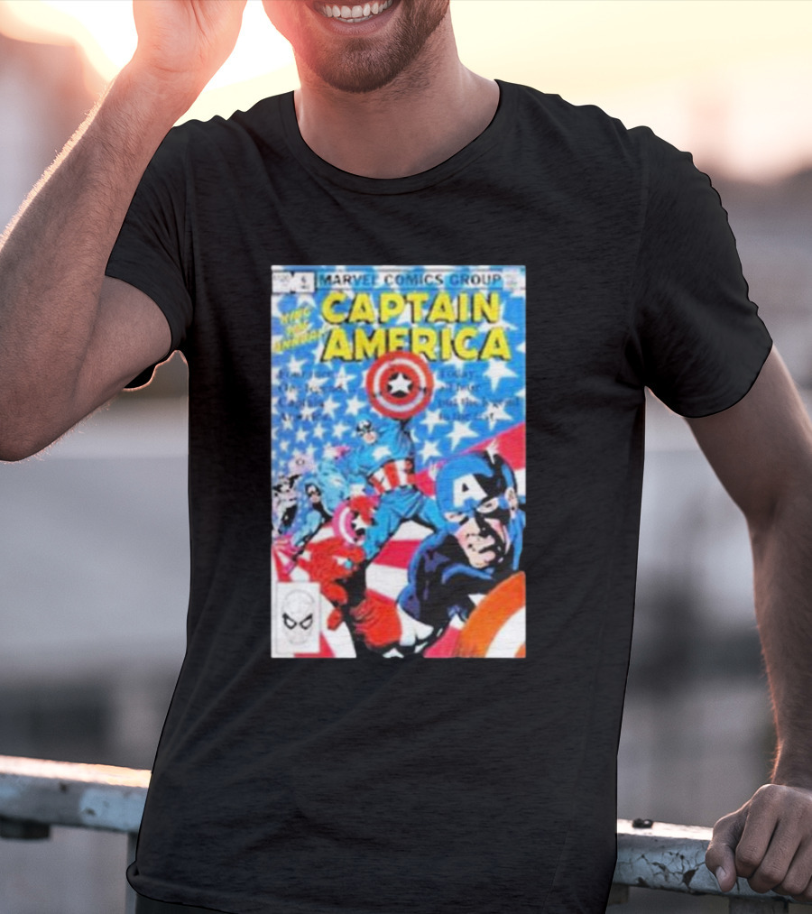 MARVEL COMICS GROUP CAPTAIN AMERICA VINTAGE COVER ROCKOFFTRADE MERCH T-Shirt