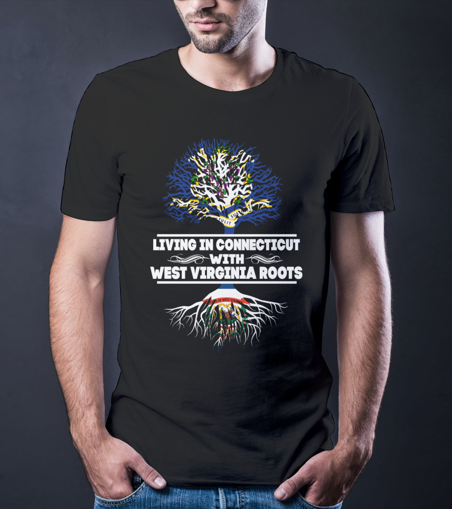 Connecticut Home West Virginia Heritage Tree T-Shirt