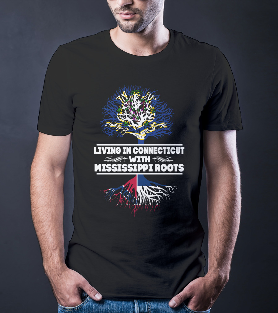 Connecticut Living Deep Mississippi Heritage Roots Tree T-Shirt