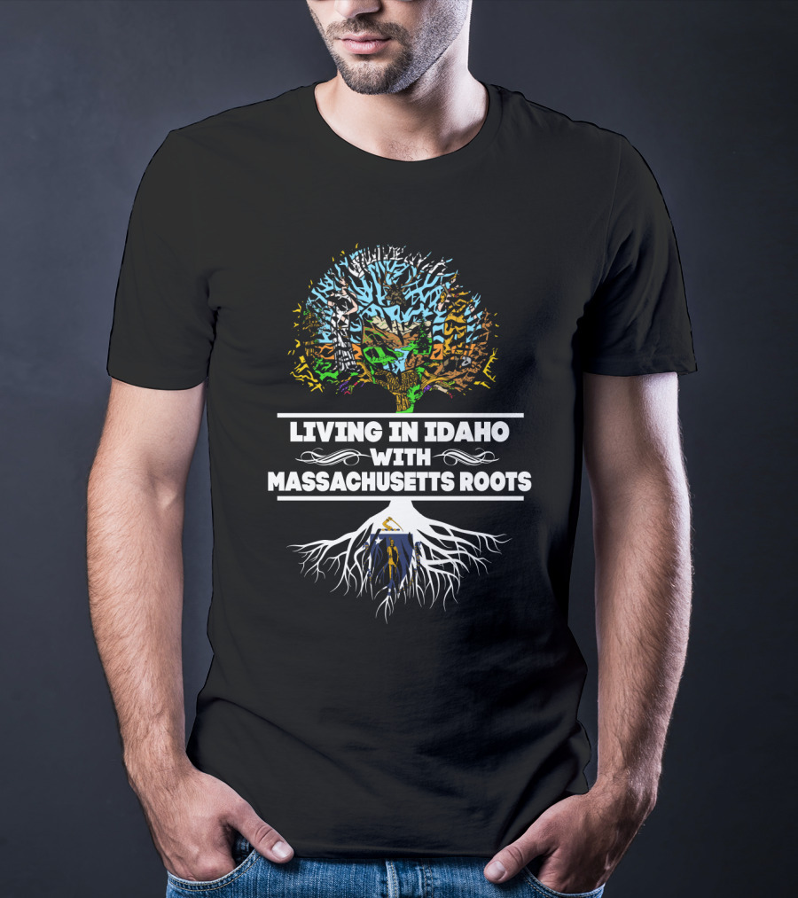 Idaho Life With Massachusetts Ancestry Tree T-Shirt