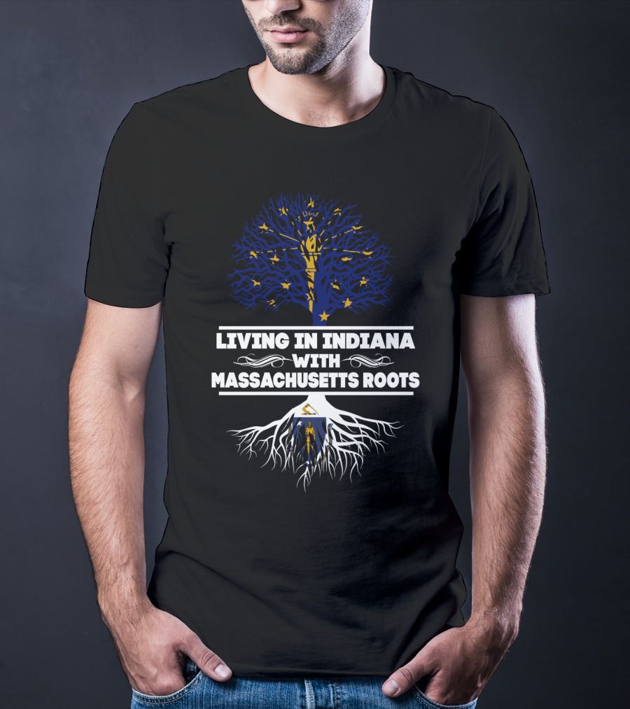 Indiana And Massachusetts Symbolic Heritage: Living Roots T-Shirt