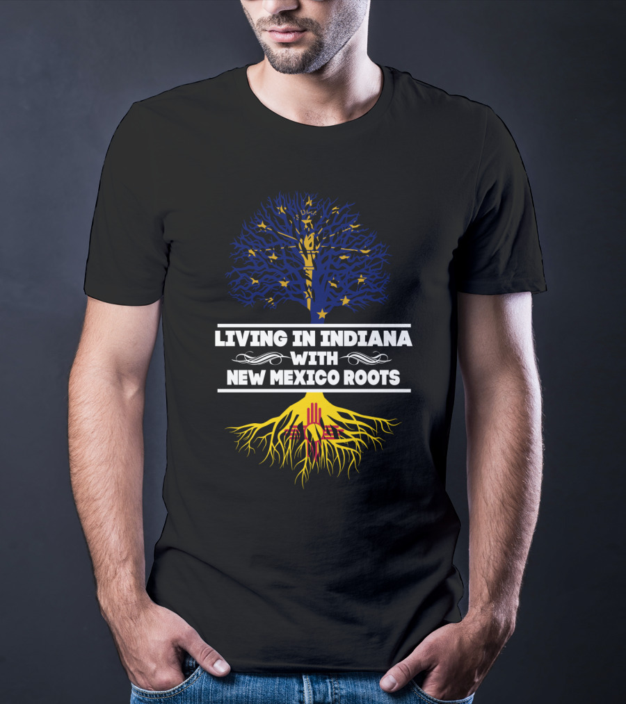 Embracing Indiana Life With Deep New Mexico Heritage Symbolism T-Shirt