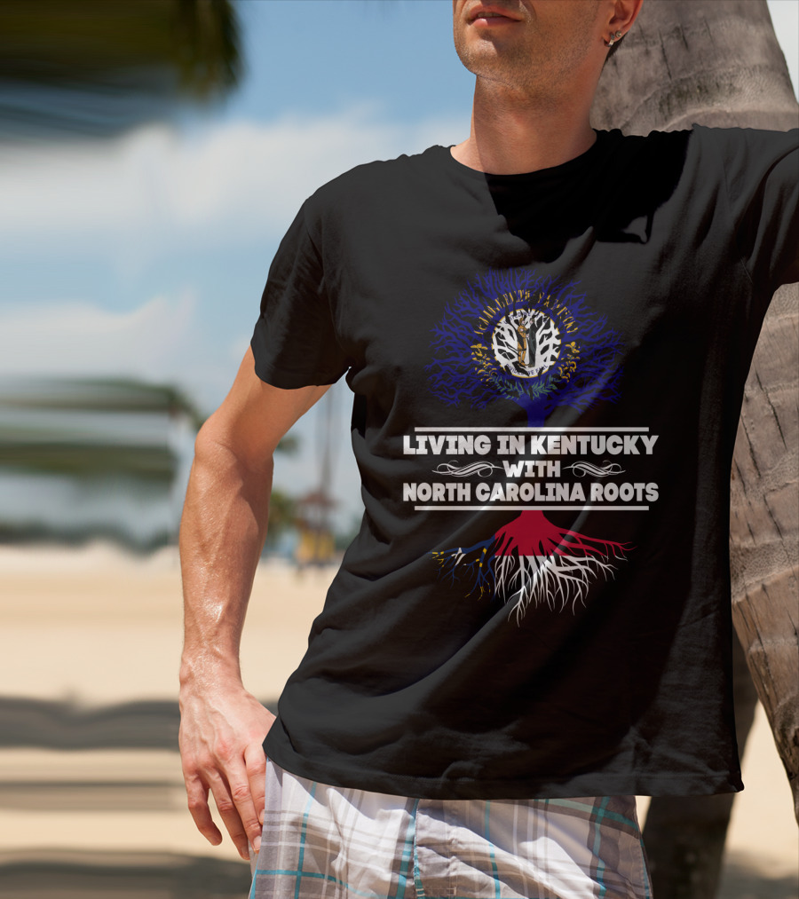 Kentucky Lifestyle Blended With Deep North Carolina Roots Tree T-Shirt