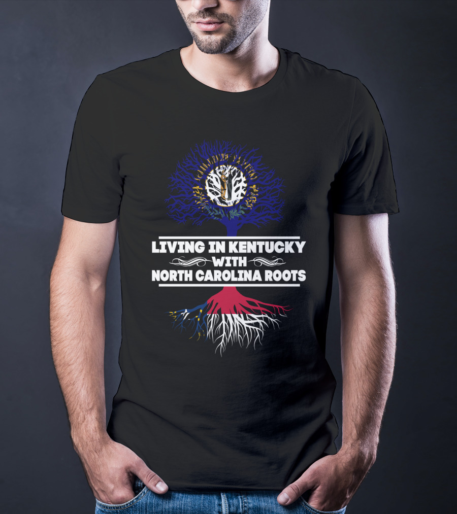 Kentucky Lifestyle Blended With Deep North Carolina Roots Tree T-Shirt