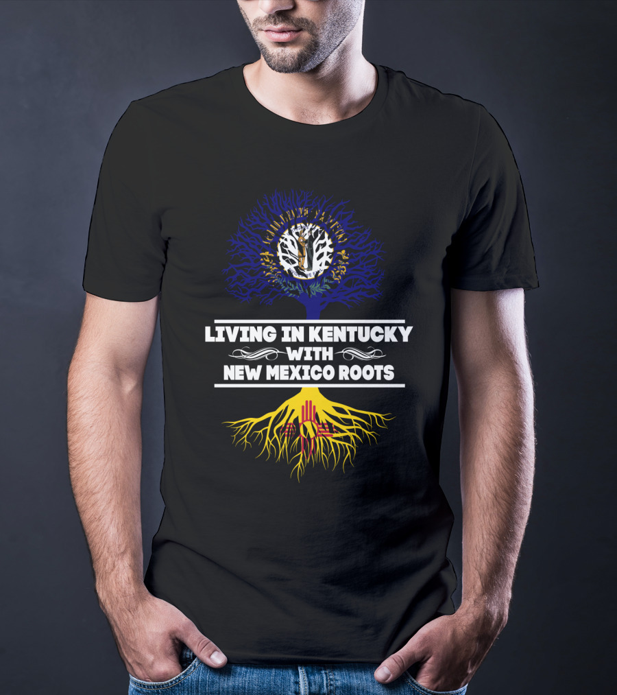 Living In Kentucky With New Mexico Roots Zia Symbol Tree T-Shirt