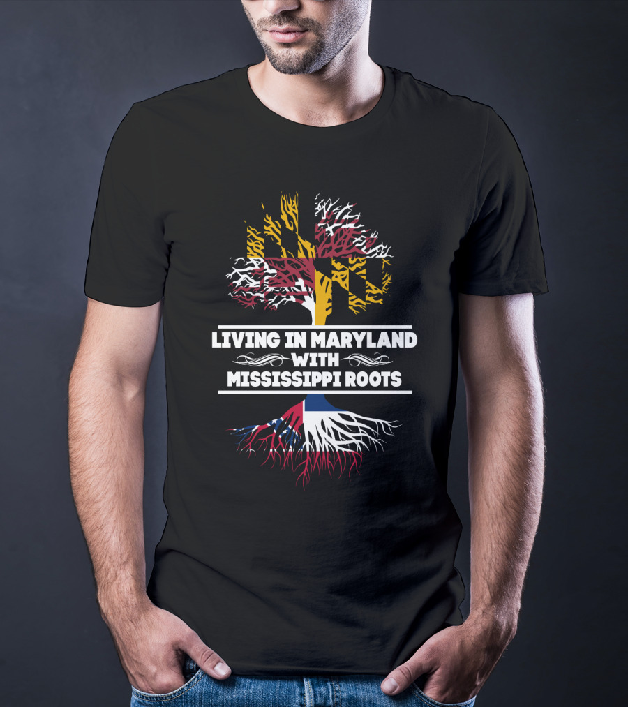 Maryland Pride And Mississippi Heritage Tree T-Shirt