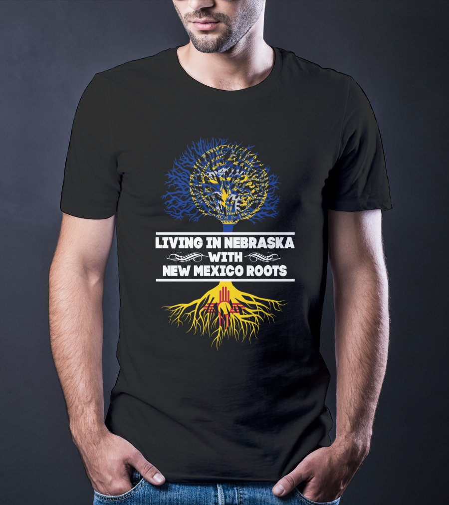 Nebraska Heritage With New Mexico Origins: State Seal And Zia Symbol Tree T-Shirt