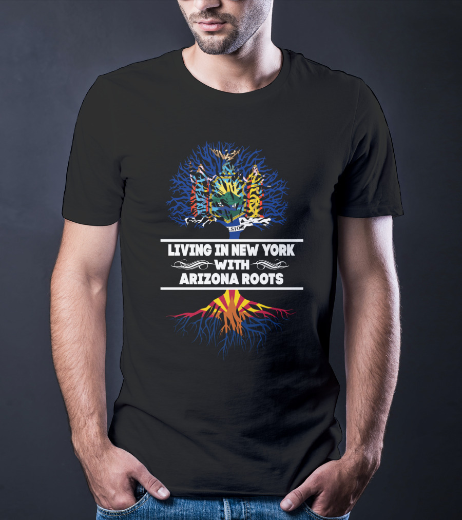 New York City Life Embracing Arizona Heritage With State Flag Colors T-Shirt