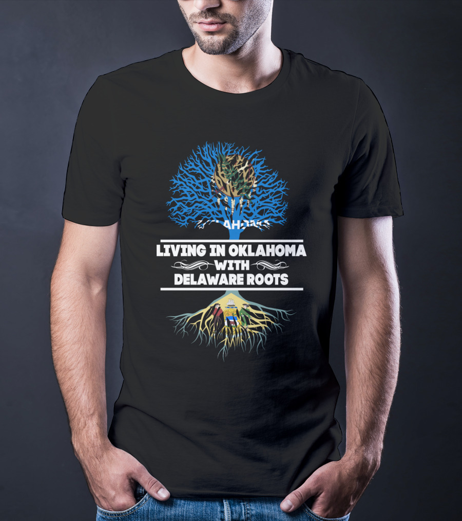 Oklahoma Pride With Delaware Heritage Tree T-Shirt
