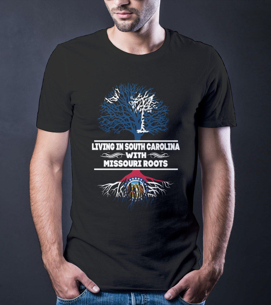 Living In South Carolina With Missouri Roots Emphasized By State Symbols T-Shirt