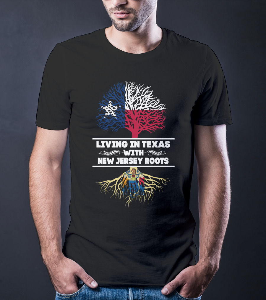 Texas Pride With New Jersey Heritage Tree T-Shirt