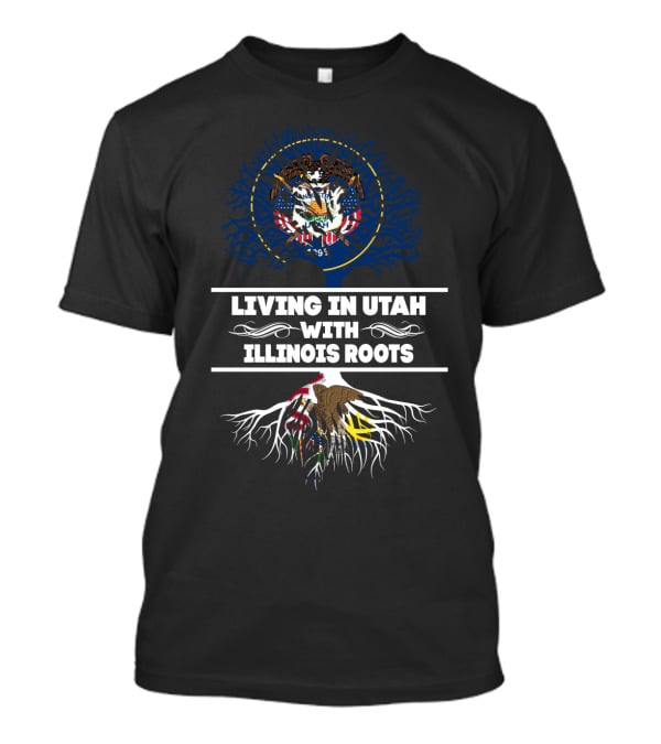 Utah State Seal Living Identified By Illinois State Symbolic Roots T-Shirt