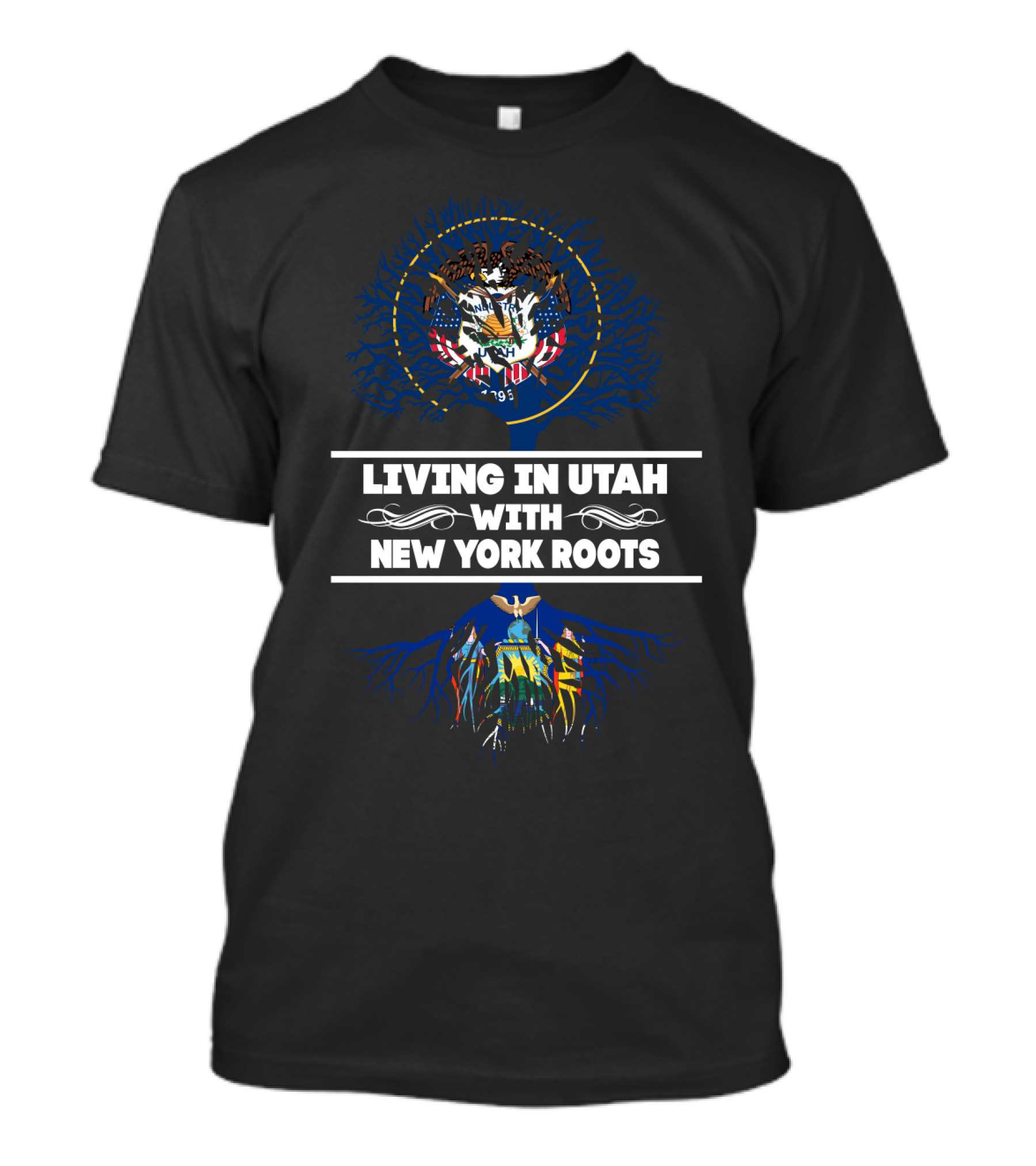 Utah Lifestyle Embraces Deep New York Heritage With Symbolic State Seals T-Shirt