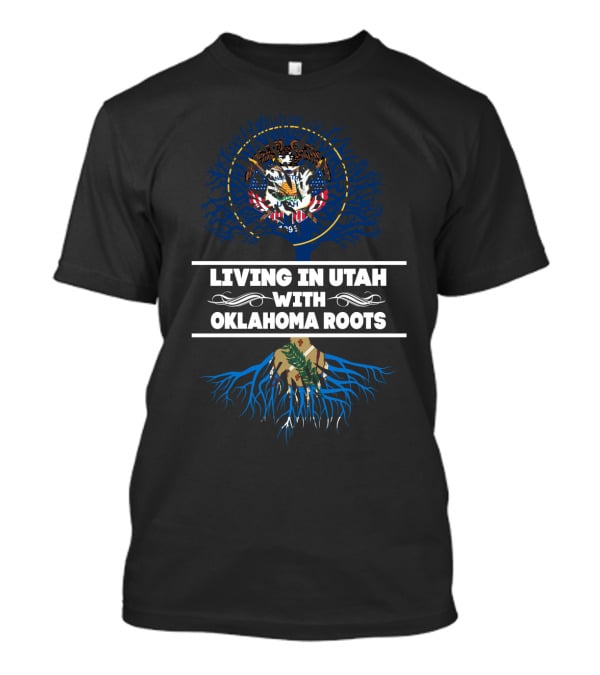 Utah And Oklahoma State Heritage Tree With Roots T-Shirt
