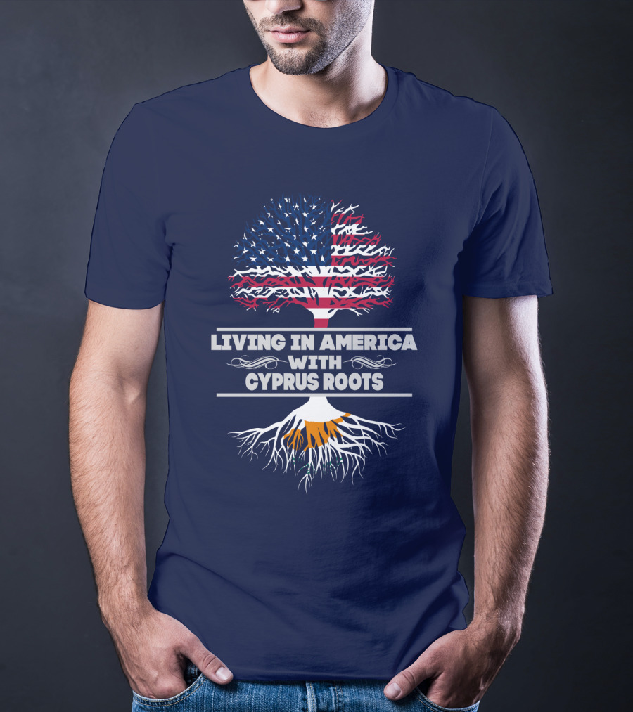 Living IN America With Cyprus Roots Tree T-Shirt