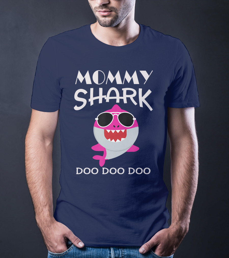 Mommy Shark Doo Doo Doo Sunglasses Pink Shark T-Shirt