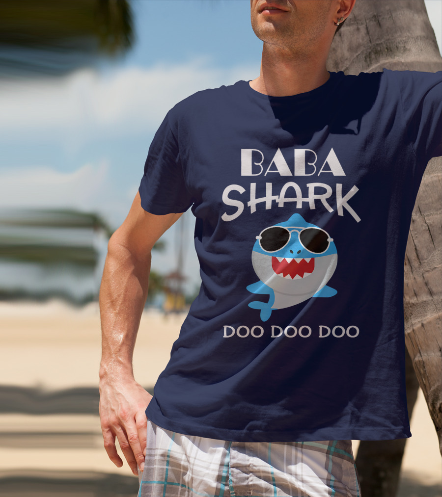 Baba Shark Doo Doo Doo Sunglasses Fun T-Shirt