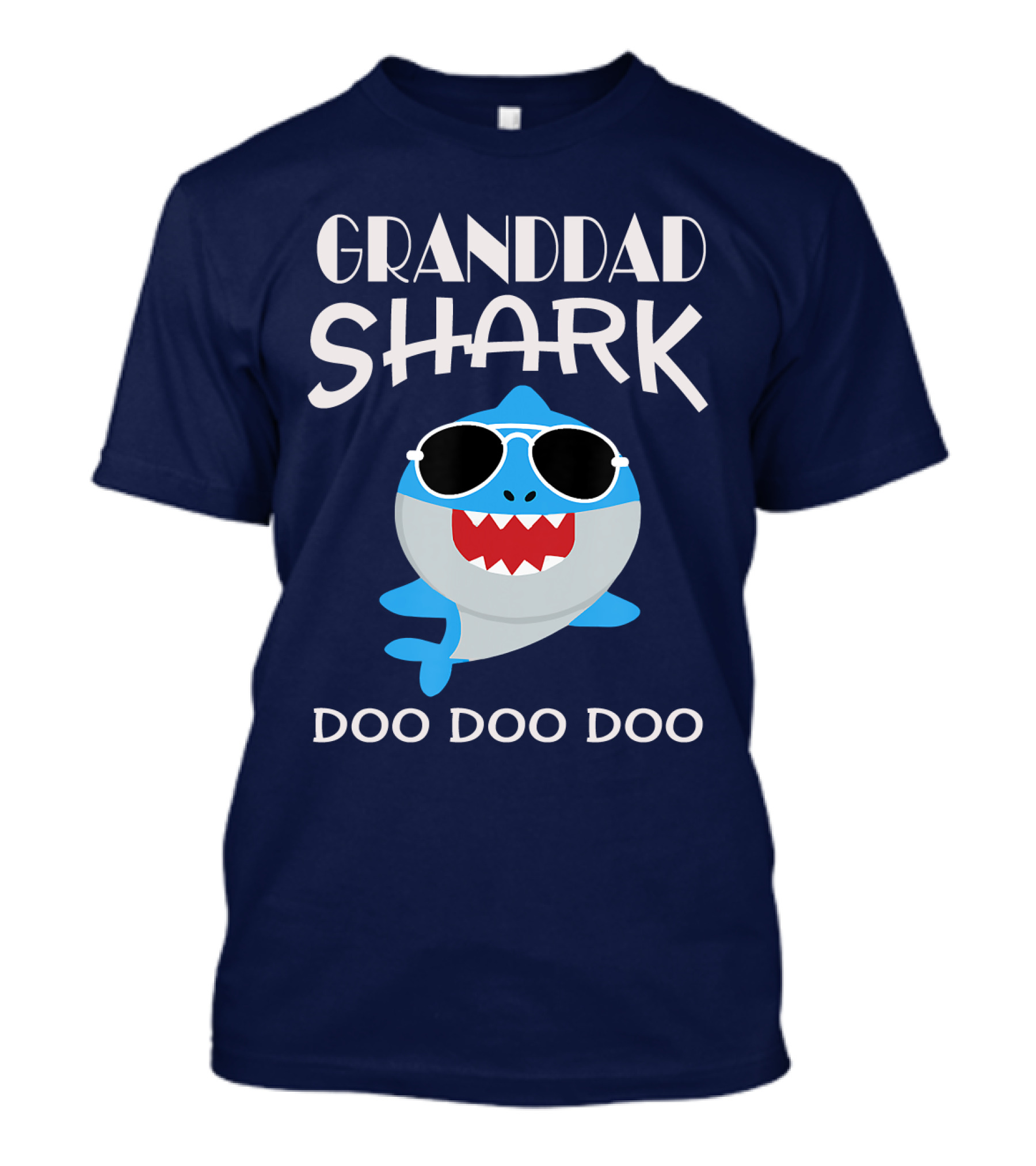 Granddad Shark Doo Doo Doo Sunglasses Cartoon Character T-Shirt