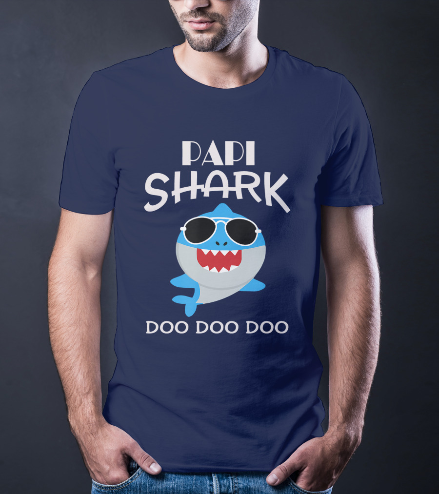 Papi Shark Doo Doo Doo Sunglasses Fun T-Shirt
