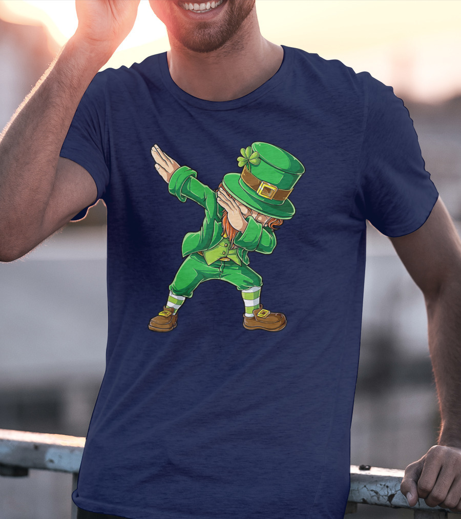 St Patricks Day Leprechaun Dabbing Boys Dab T-Shirt