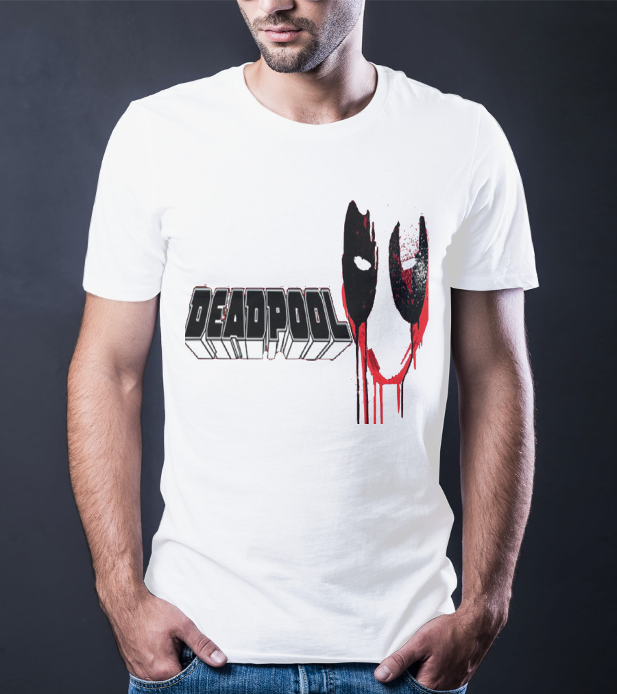 Deadpool Marvel Dripping Mask T-Shirt