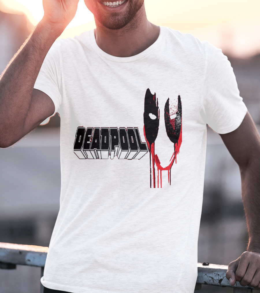 Deadpool Marvel Dripping Mask T-Shirt