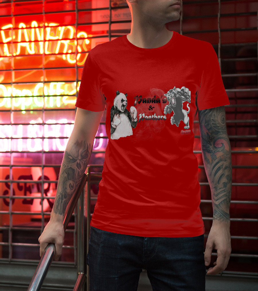 Panda's And Panthers Boxing Face-Off T-Shirt