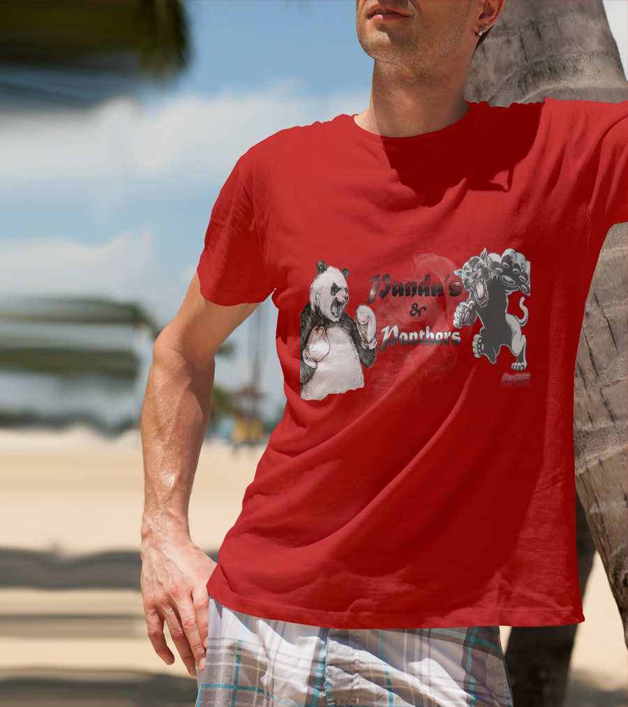 Panda's And Panthers Boxing Face-Off T-Shirt
