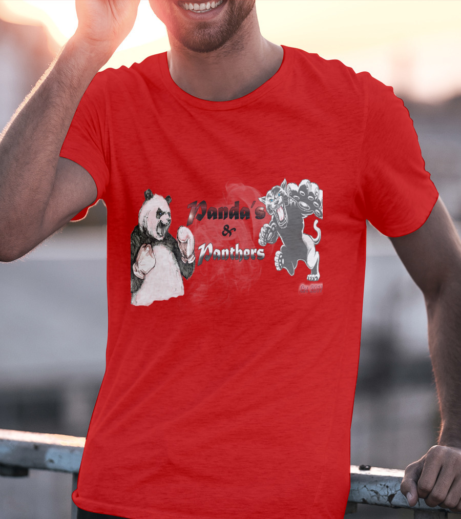 Panda's And Panthers Boxing Face-Off T-Shirt