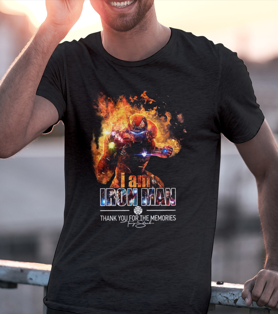 I Am Iron Man Avengers Thank You For The Memories T-Shirt