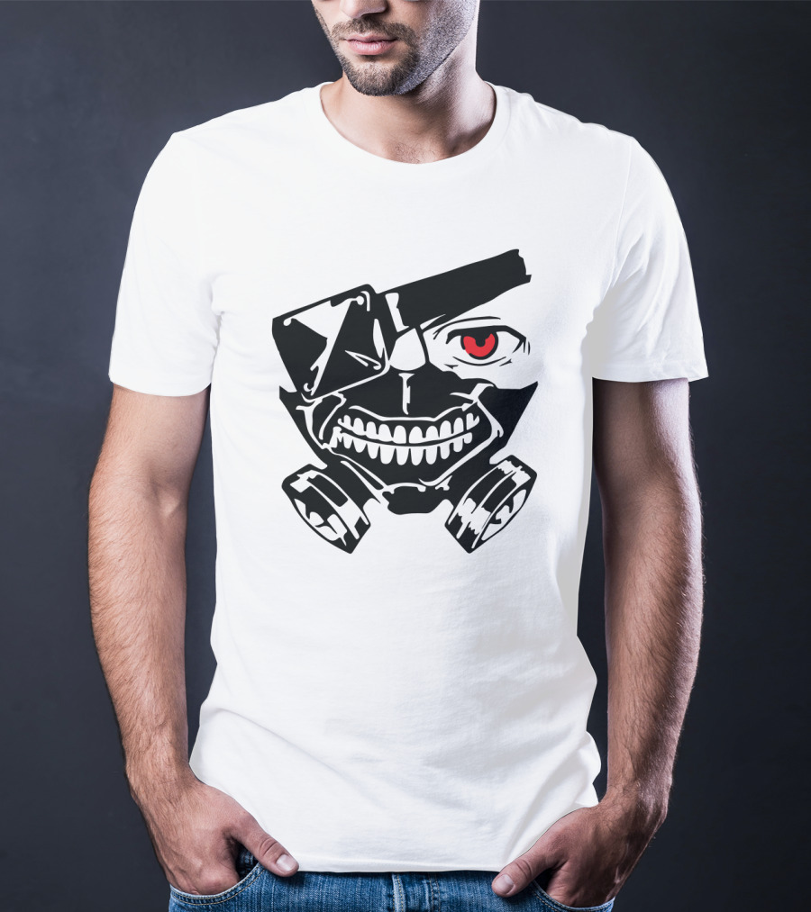 Tokyo Ghoul Kaneki Mask Iconic Anime Fan T-Shirt