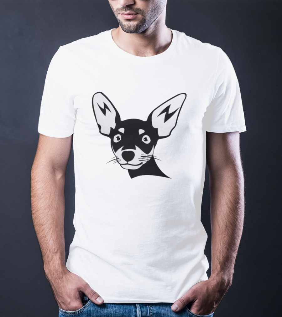 Chihuahua Dog Face Minimalist T-Shirt