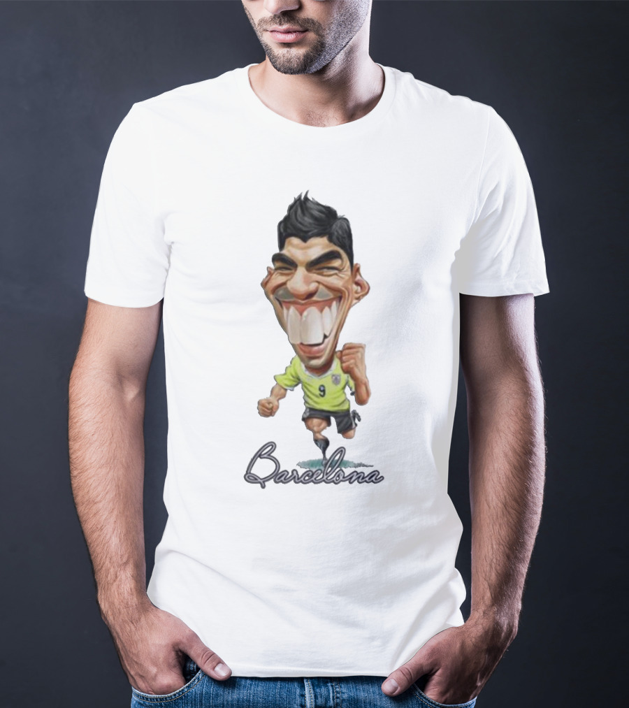 Barcelona Jugadores De Futbol En Caricaturas Número 9 T-Shirt