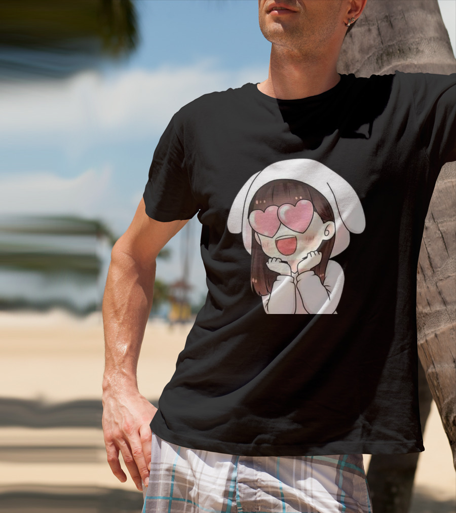 Chibi Totoro My Neighbor Totoro Slim Fit Mens Printed Sale Heart Eyes T-Shirt