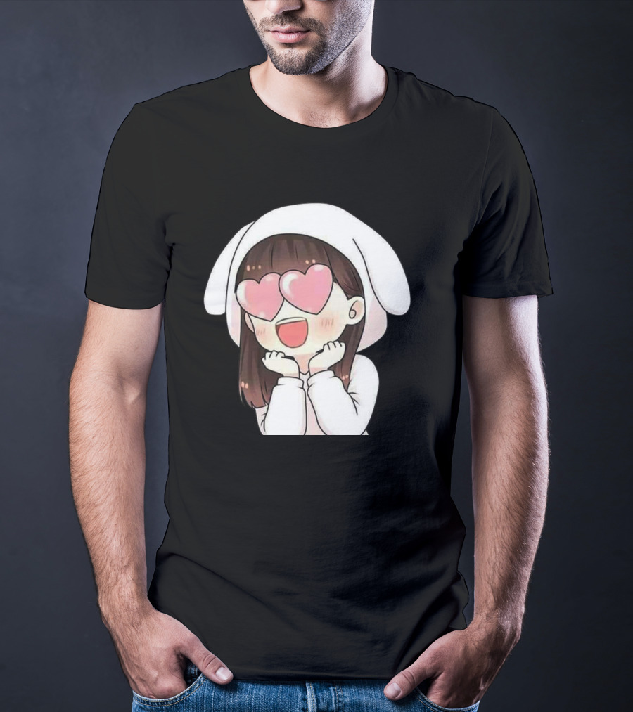 Chibi Totoro My Neighbor Totoro Slim Fit Mens Printed Sale Heart Eyes T-Shirt