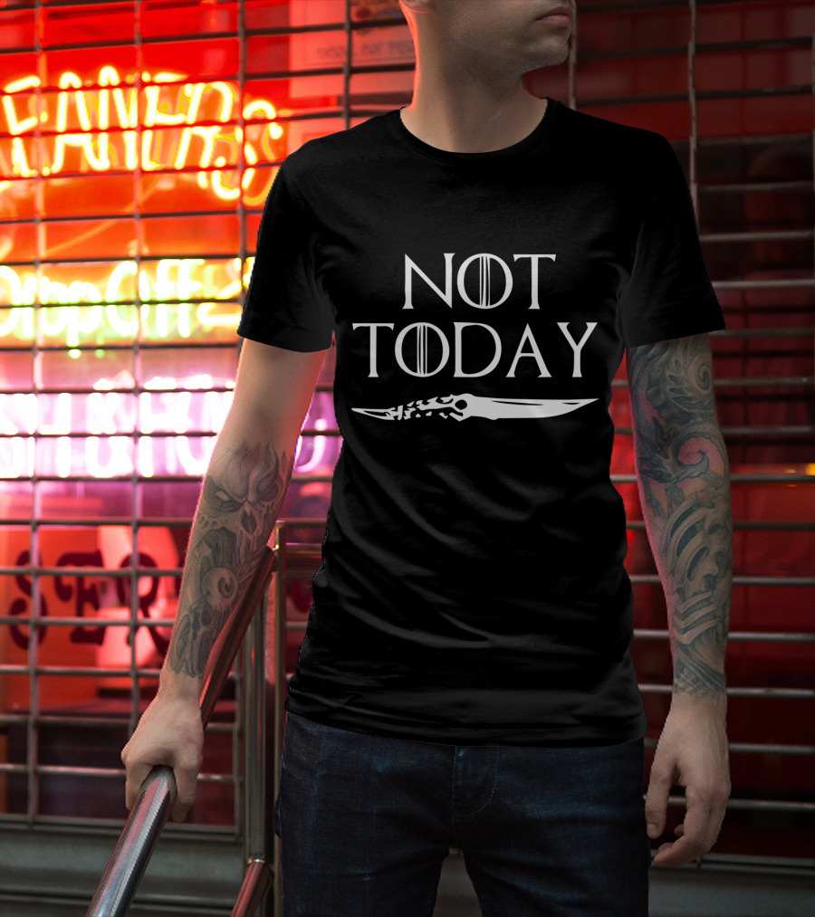 Not Today Game Of Thrones Sword Iconic T-Shirt