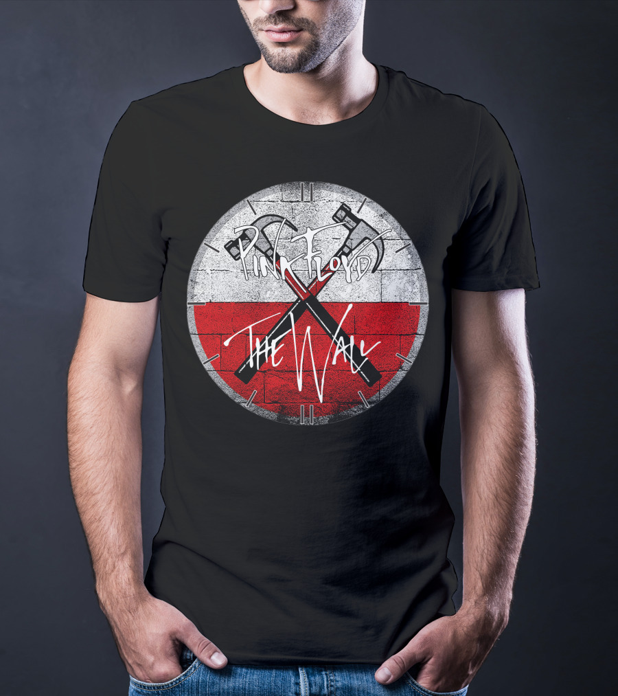 Pink Floyd The Wall Crossed Hammers Brick Circle T-Shirt
