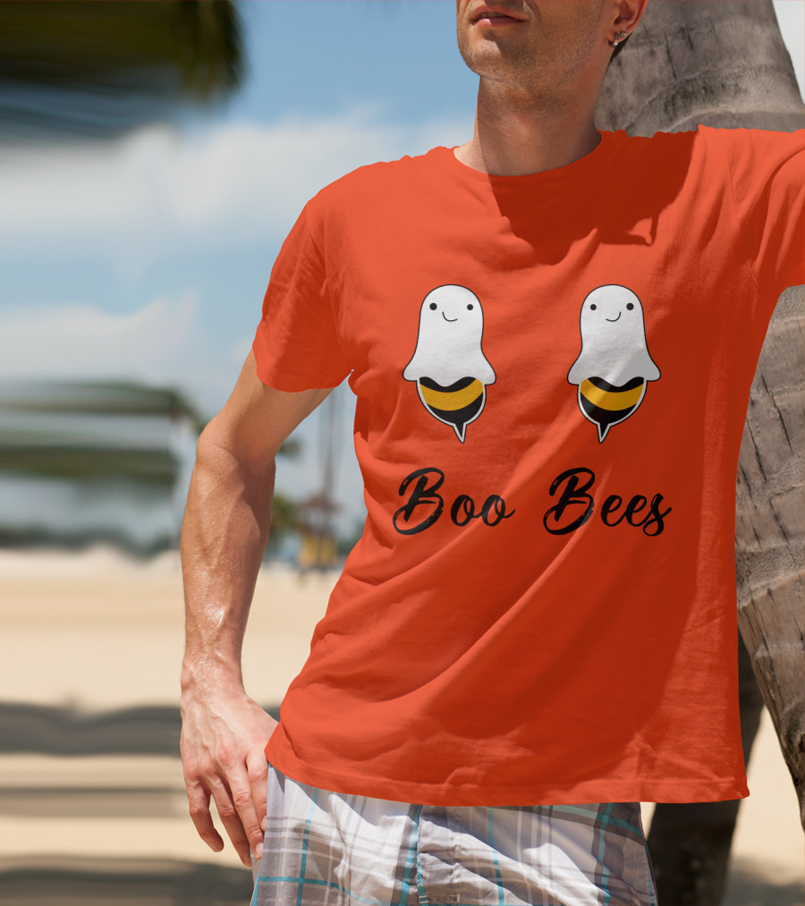 Boo Bees Funny Ghost Bee Pun Halloween T-Shirt