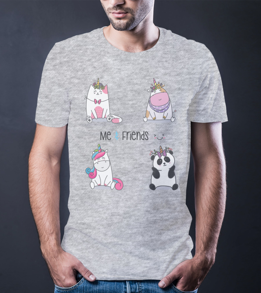 Me And Friends Cute Animal Collection T-Shirt