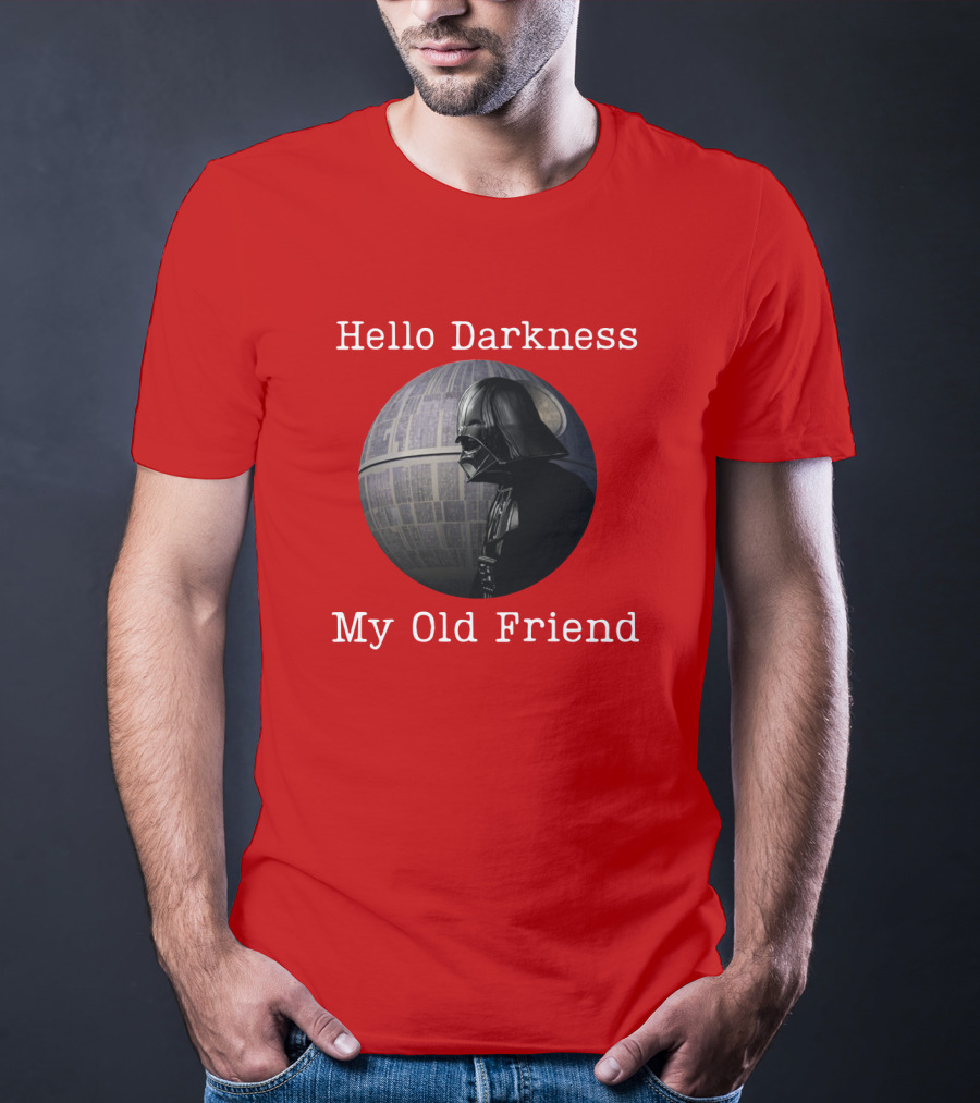 Darth Vader Hello Darkness My Old Friend Death Star T-Shirt