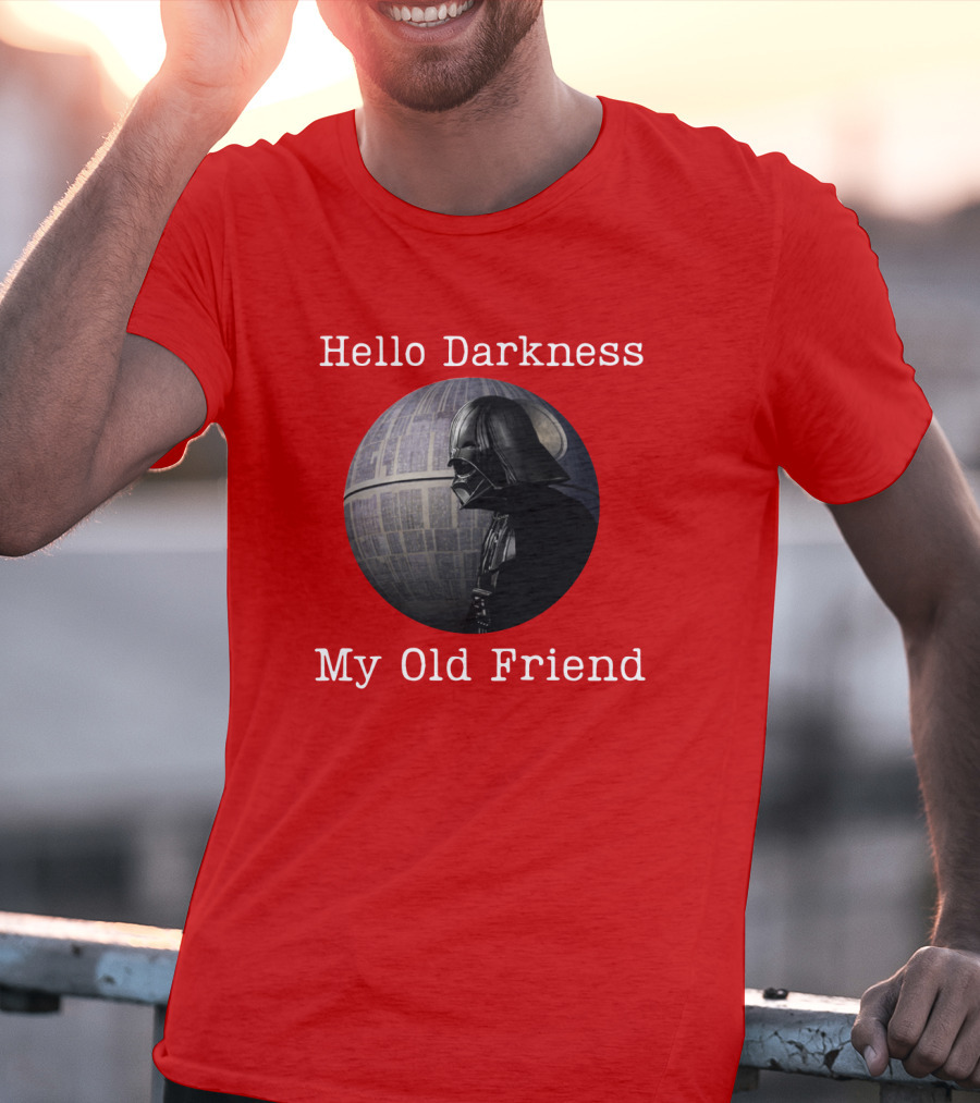 Darth Vader Hello Darkness My Old Friend Death Star T-Shirt