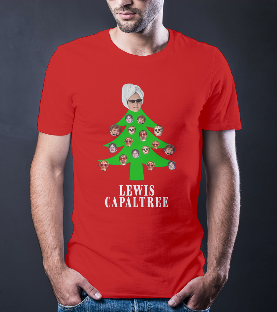 Lewis Capaltree Christmas Tree Face Collage Jumper T-Shirt