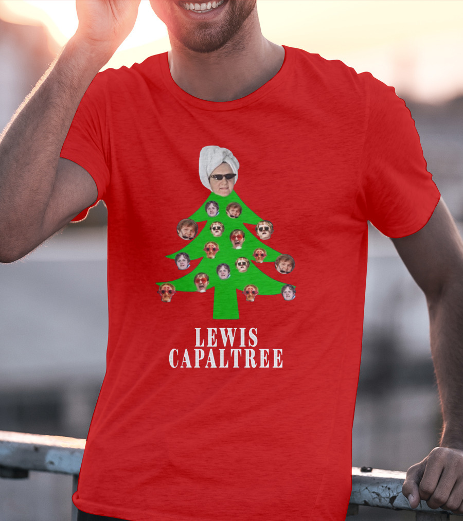 Lewis Capaltree Christmas Tree Face Collage Jumper T-Shirt